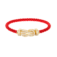 CHANCE LARGE 8 FIGURE BUCKLE FULLDIAMOND BRACELET GOLD