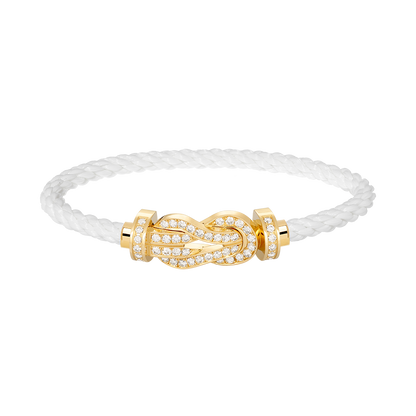 Chance Large 8-Figure Buckle Diamond Bracelet – Gold