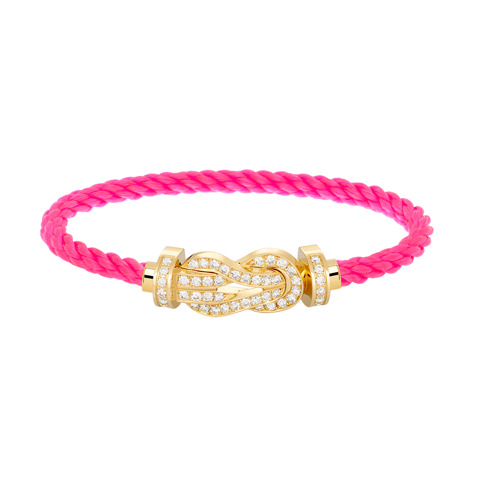 Chance Large 8-Figure Buckle Diamond Bracelet – Gold