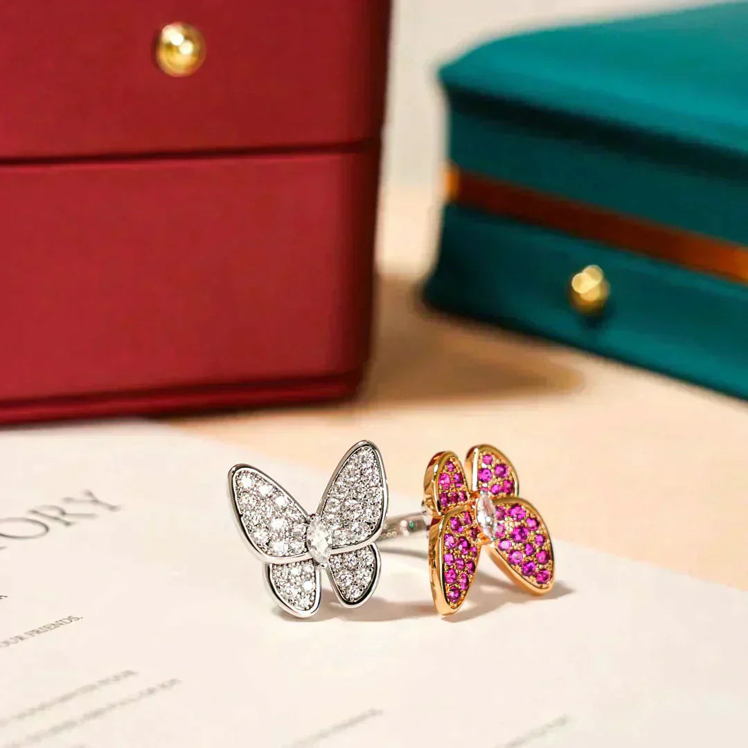 TWIN BUTTERFLY DIAMOND RING