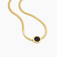 Azalea Black Pendant Necklace