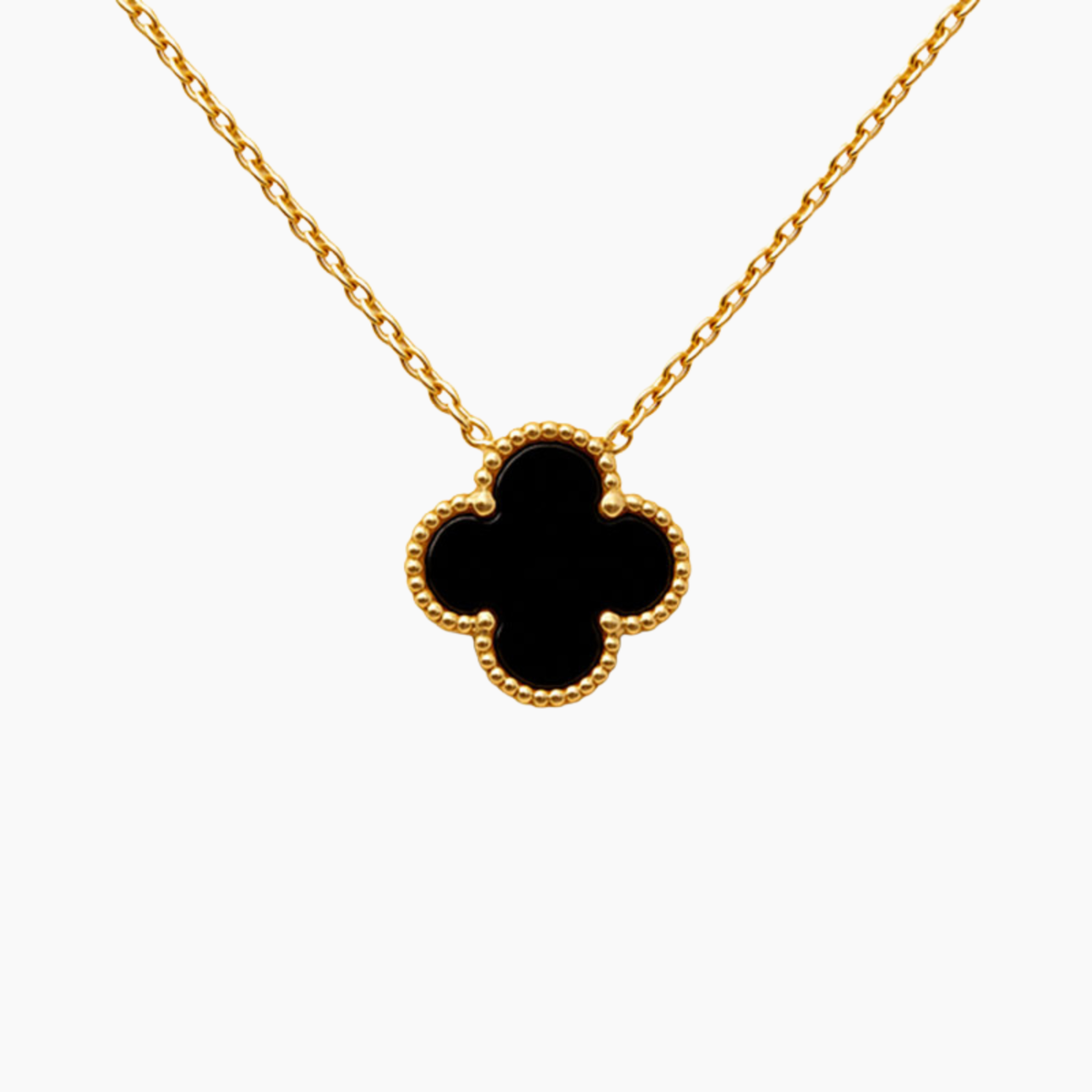 CLOVER | BLACK NECKLACE