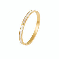 White Sahara Gold Bangle