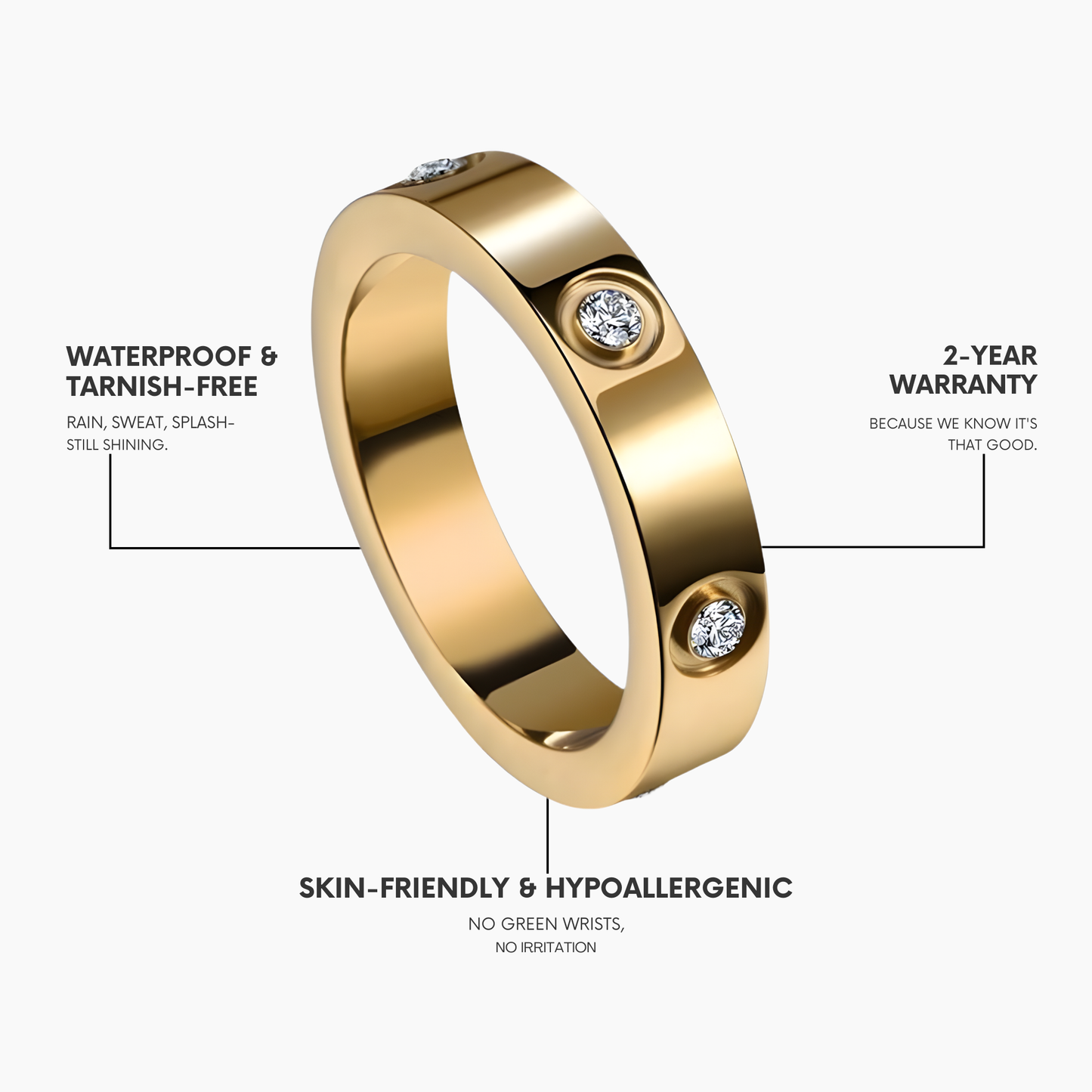 ETERNITY RING IN GOLD