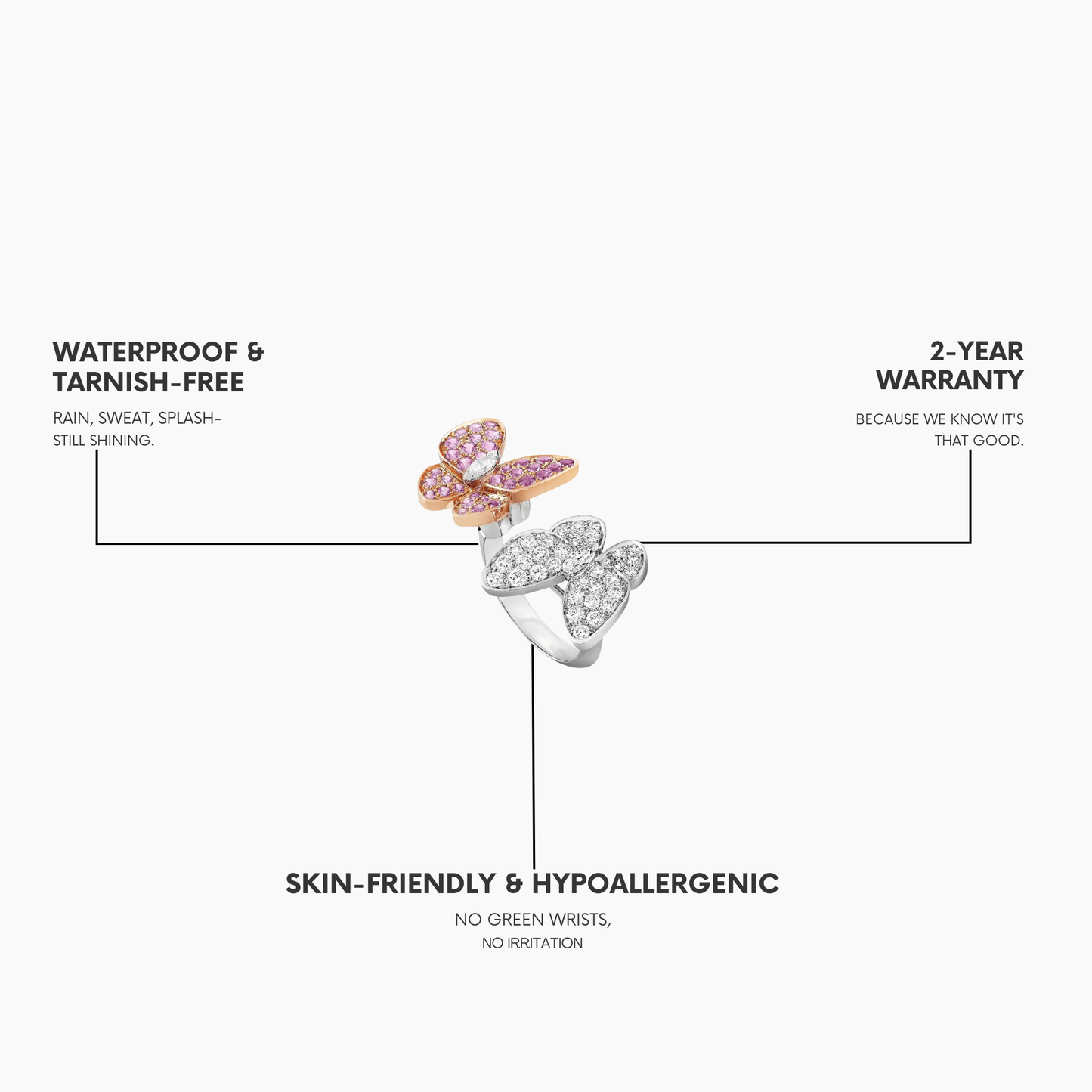 TWIN BUTTERFLY DIAMOND RING
