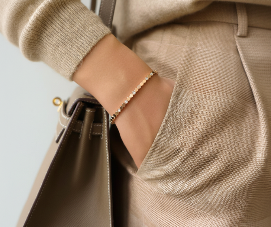 BEE LOVE PINK GOLD DIAMOND BRACELET