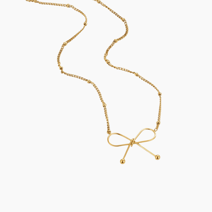Anika Gold Bow Necklace