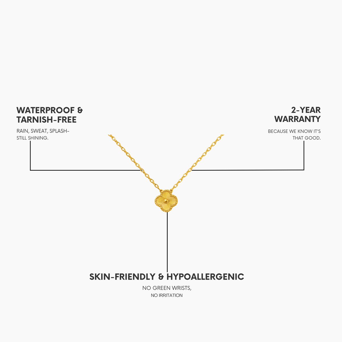 CLOVER | GOLD NECKLACE