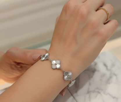 CLOVER SILVER 5 MOTIFS BRACELET
