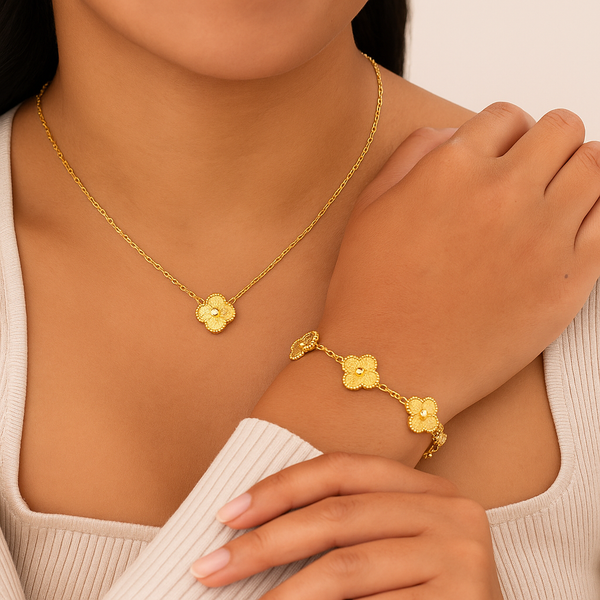 CLOVER | GOLD NECKLACE