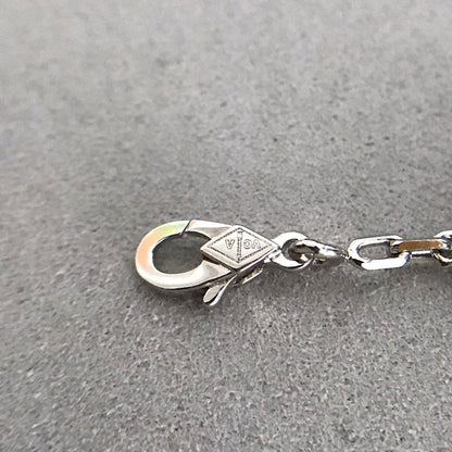 Armband mit Kleeblattmotiv, 5 Onyx- und Diamanten, Silber 