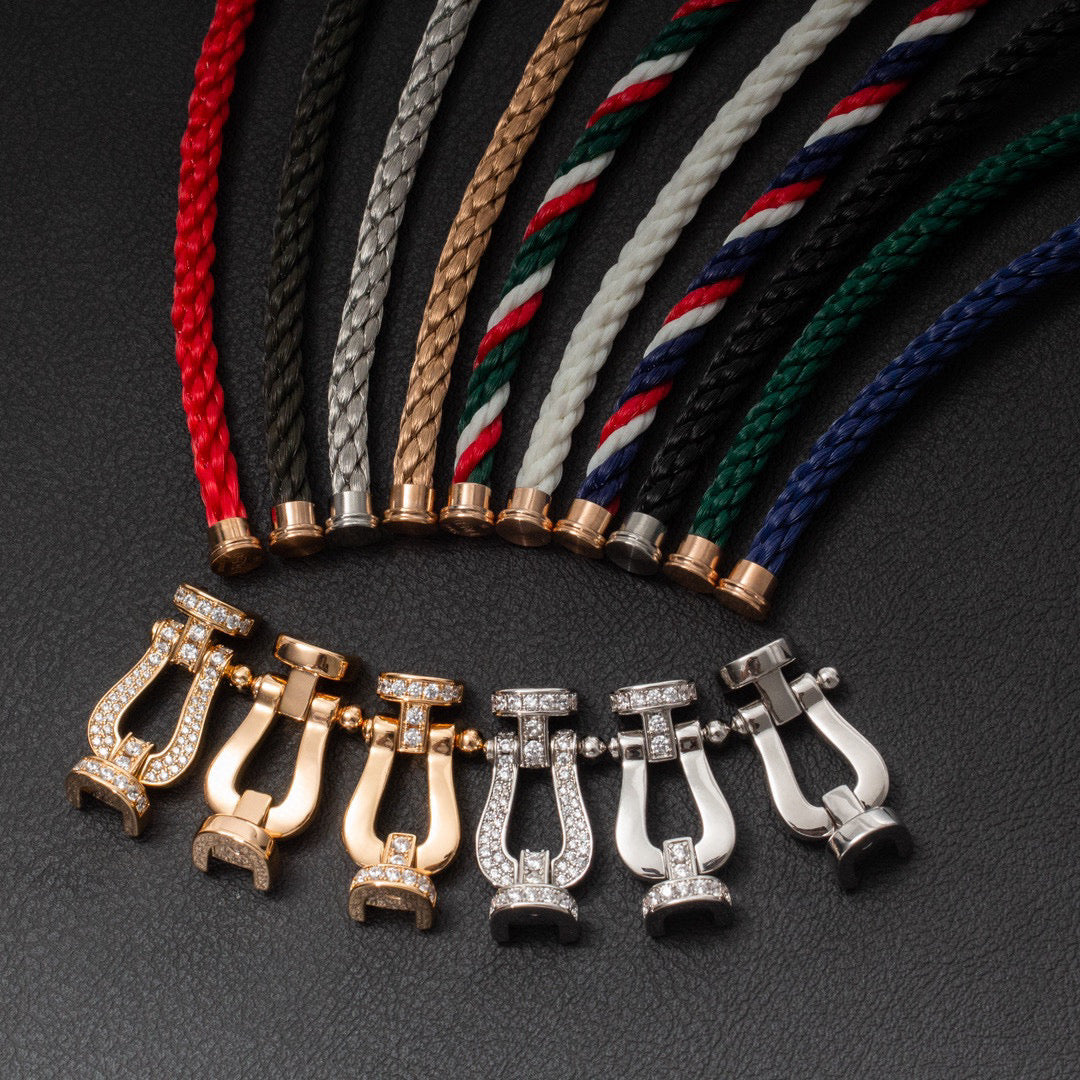 FORCE LARGE HORSESHOE FULL DIAMOND BRACELET VARIANTS