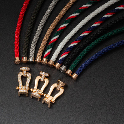 FORCE LARGE HORSESHOE FULL DIAMOND BRACELET GOLD VARIANTS