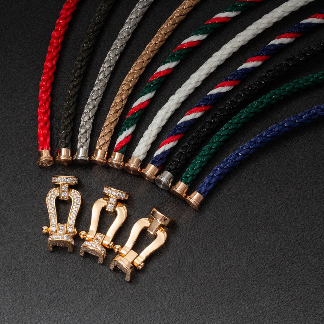 FORCE LARGE HORSESHOE FULL DIAMOND BRACELET ROSE GOLD