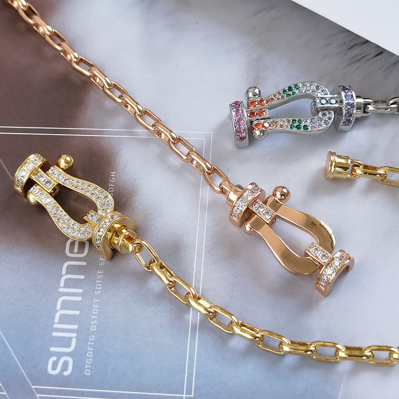 FORCE LARGE HORSESHOE CLASP  METAL BRACELET VARIANTS