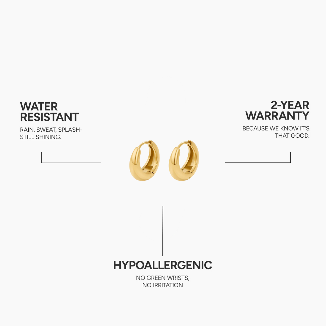 Audrey Gold Hoop Earrings