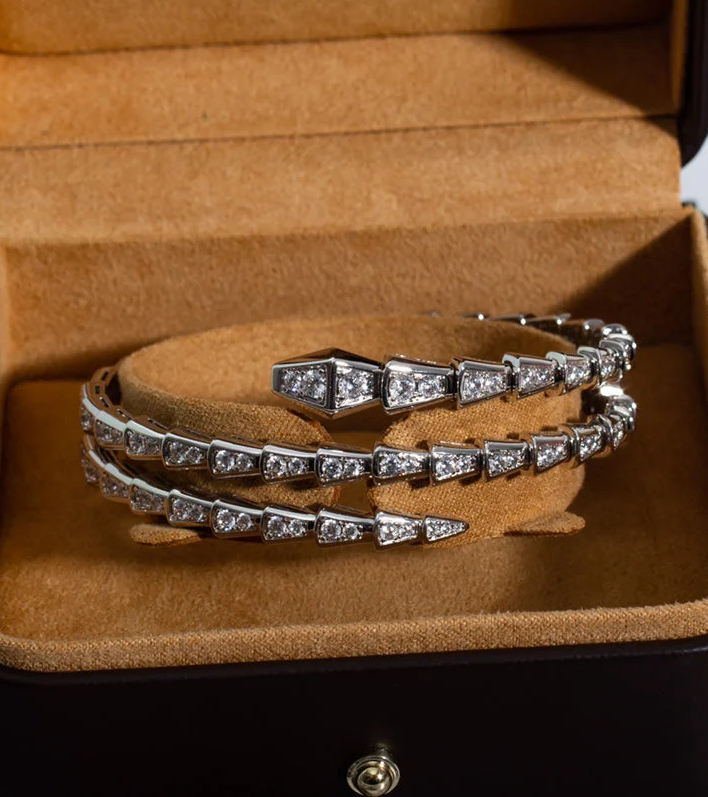 SERPENTIS DUO BRACELET SILVER DIAMOND
