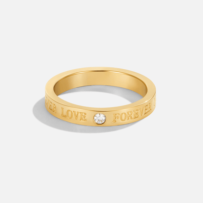 FOREVER LOVE CRYSTAL GOLD RING