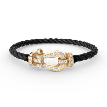 FORCE LARGE HORSESHOE FULL DIAMOND BRACELET GOLD VARIANTS
