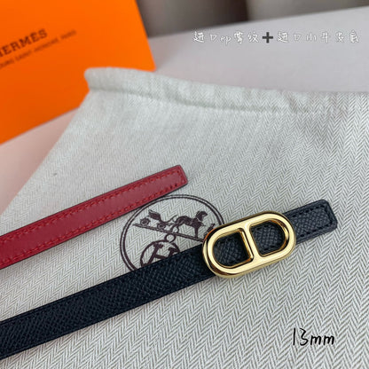 HELENE MAILLON LEDERGÜRTEL — SCHWARZ (GOLD BESCHLÄGE)