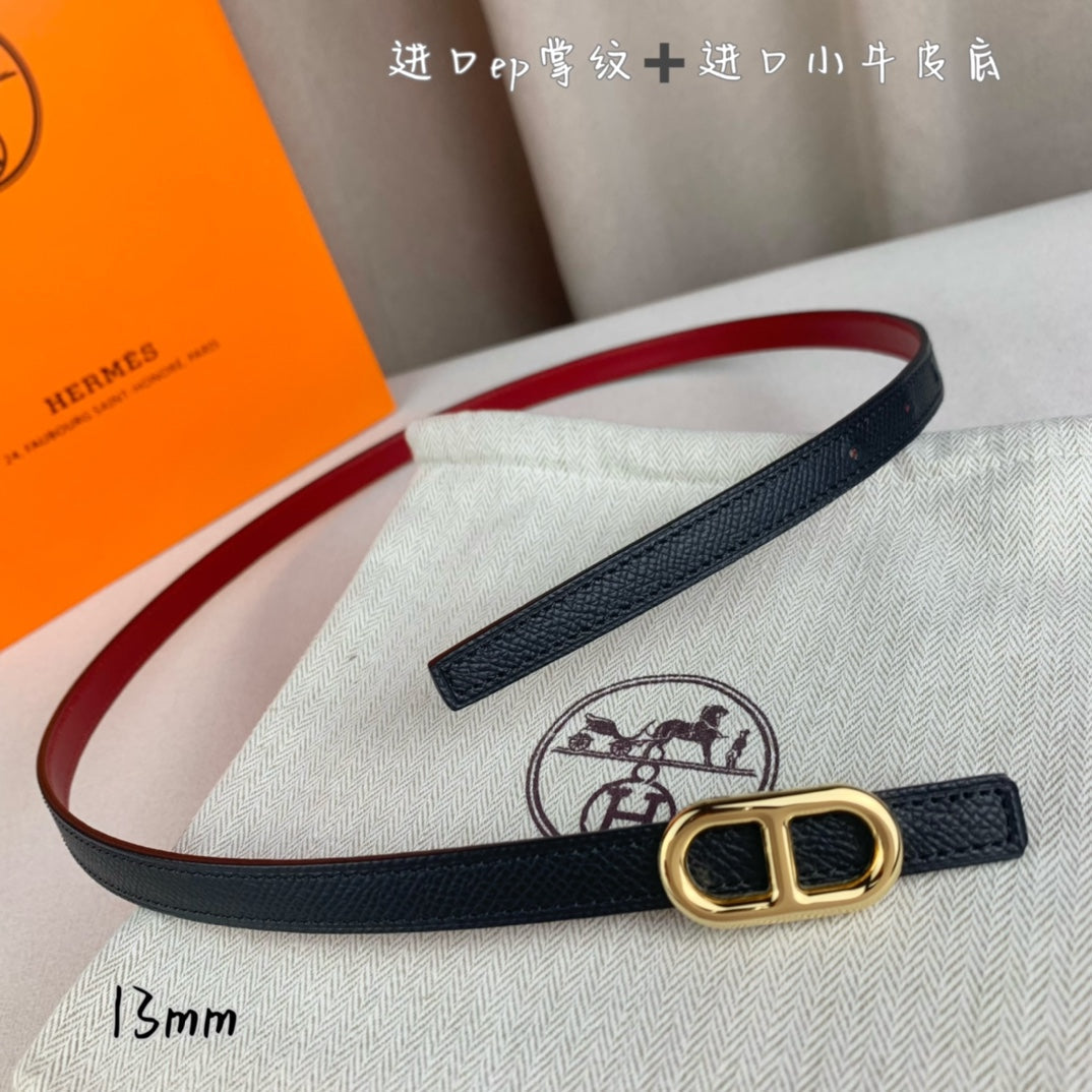 HELENE MAILLON LEDERGÜRTEL — SCHWARZ (GOLD BESCHLÄGE)