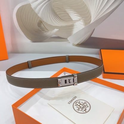 MAISON CDC LEDERGÜRTEL — ETAIN EPSOM (SILBERNE BESCHLÄGE, 30 MM)