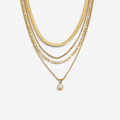 Lena Multi-Layered Gold Necklace