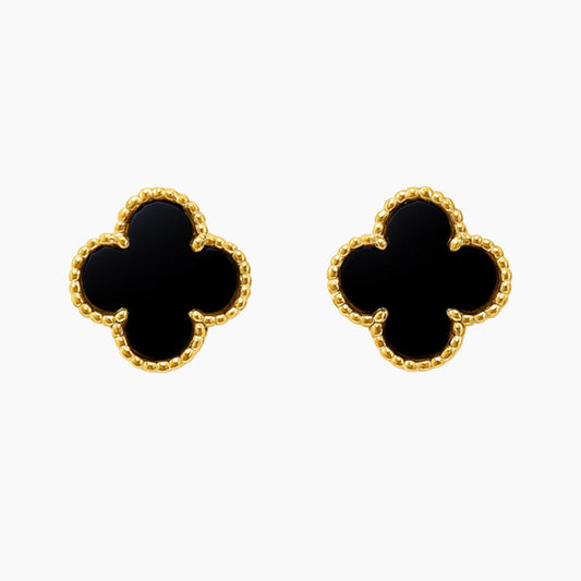 CLOVER | BLACK EARRINGS