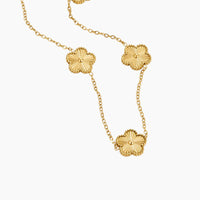 Golden Clover Cluster Necklace