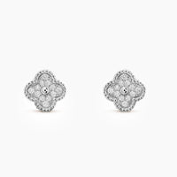 CLOVER MINI DIAMOND STUD EARRINGS