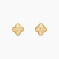 CLOVER MINI 9.5MM LASER EARRINGS