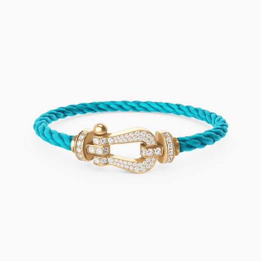 FORCE LARGE HORSESHOE FULL DIAMOND BRACELET GOLD VARIANTS