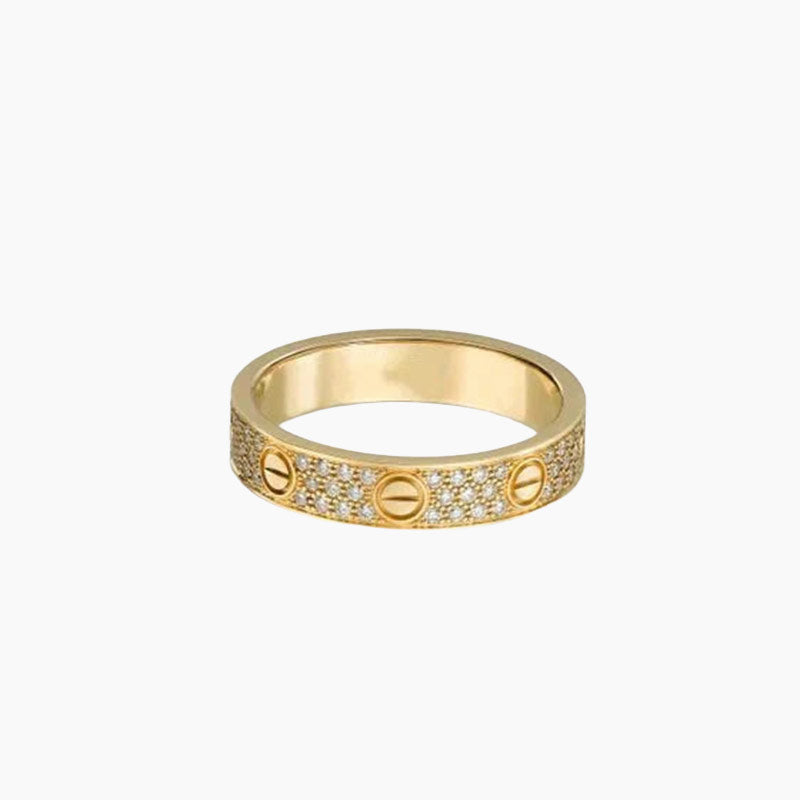 Liebesring, 3,6 mm, mit Diamanten besetzt