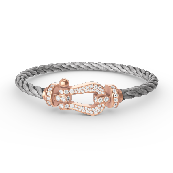FORCE LARGE HORSESHOE FULL DIAMOND BRACELET ROSE GOLD