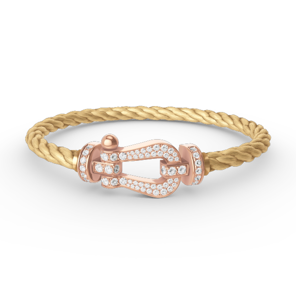 FORCE LARGE HORSESHOE FULL DIAMOND BRACELET ROSE GOLD