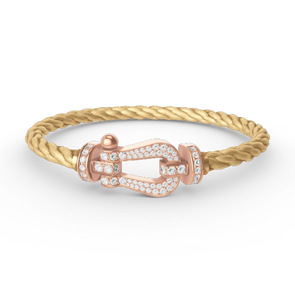 FORCE LARGE HORSESHOE FULL DIAMOND BRACELET ROSE GOLD