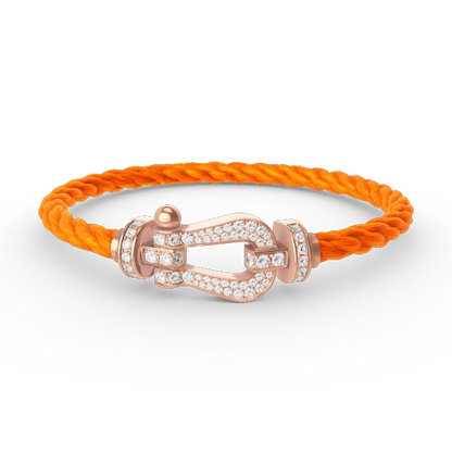 FORCE LARGE HORSESHOE FULL DIAMOND BRACELET ROSE GOLD