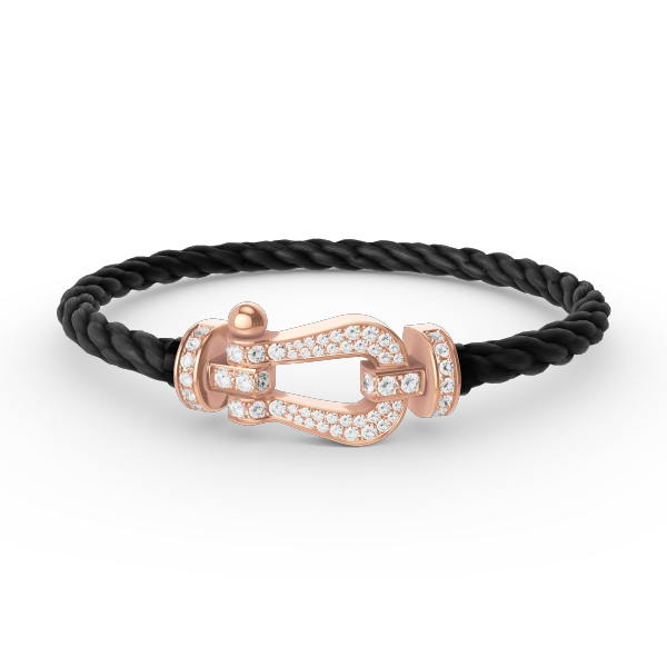 FORCE LARGE HORSESHOE FULL DIAMOND BRACELET ROSE GOLD