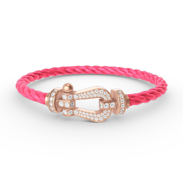 FORCE LARGE HORSESHOE FULL DIAMOND BRACELET ROSE GOLD