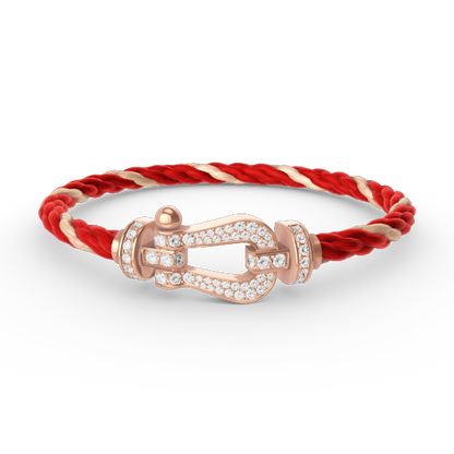 FORCE LARGE HORSESHOE FULL DIAMOND BRACELET ROSE GOLD