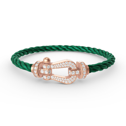 FORCE LARGE HORSESHOE FULL DIAMOND BRACELET ROSE GOLD