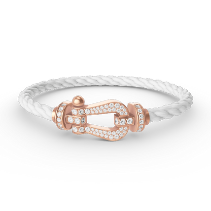 FORCE LARGE HORSESHOE FULL DIAMOND BRACELET ROSE GOLD