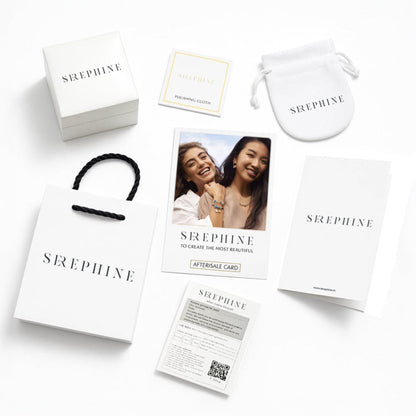 Onyx-Halskette mit Kleeblattmotiven