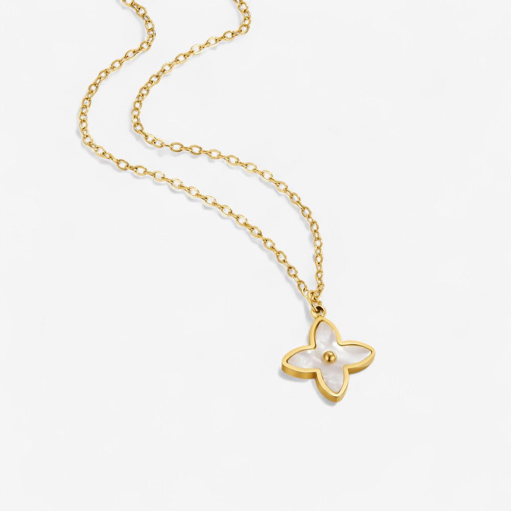 White Blossom Petal Necklace